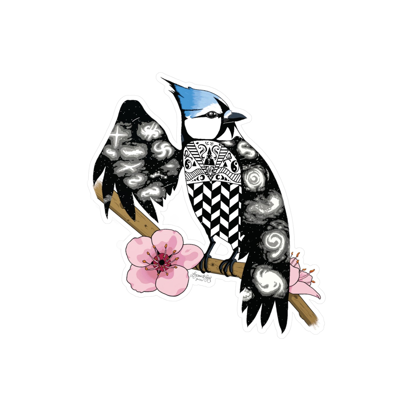 Astral Blue Jay Kiss-Cut Vinyl Decals
