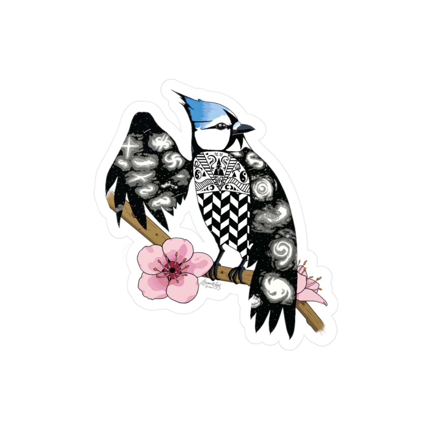 Astral Blue Jay Kiss-Cut Vinyl Decals