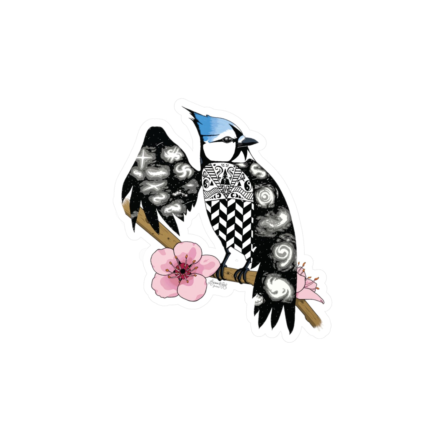 Astral Blue Jay Kiss-Cut Vinyl Decals